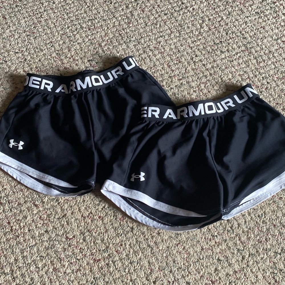 Under Armour- YM-lot of 2- loose athletic shorts